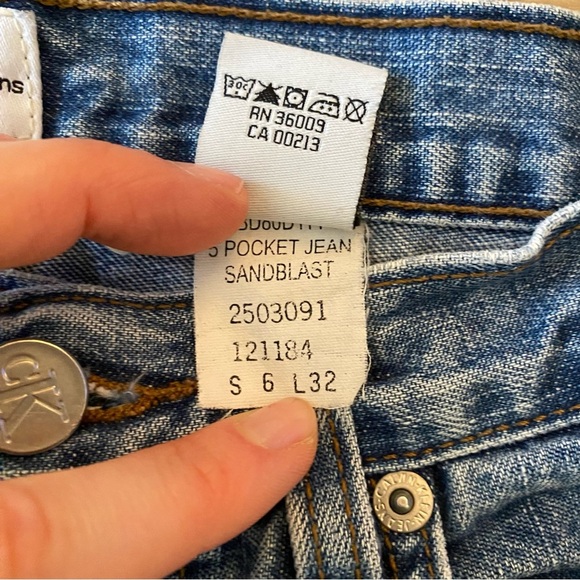 VTG 90s Ck Calvin Klein High Waisted Straight Leg Jeans | 26 - Picture 7 of 13